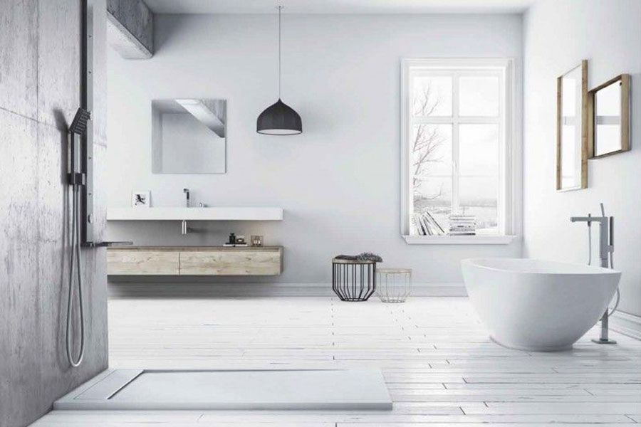 Tendencias de baños modernos con plato de ducha - Thebath