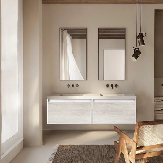 Lavabo sobre mueble resina 2 senos Regular - Thebath