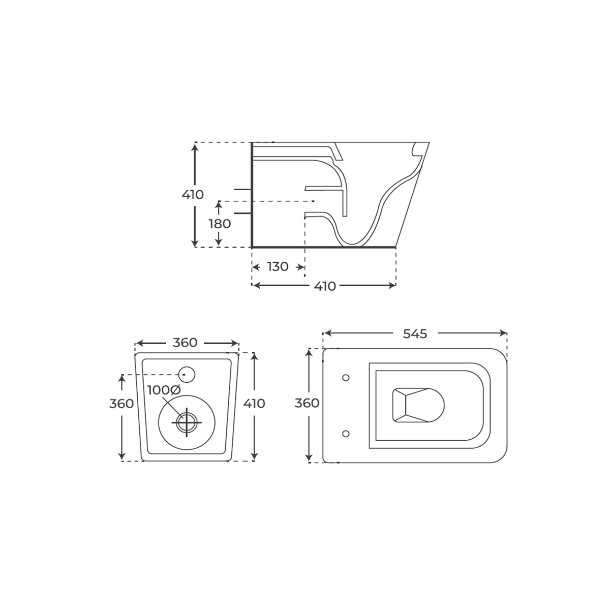 Inodoro compacto negro mate Florencia - Thebath