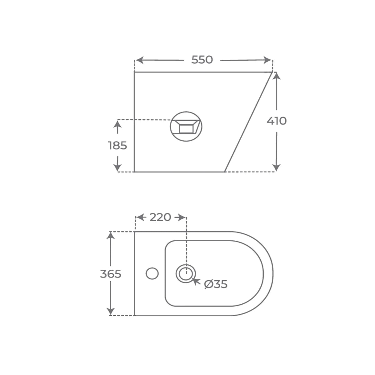 Bidet para baño negro mate Venecia - Thebath