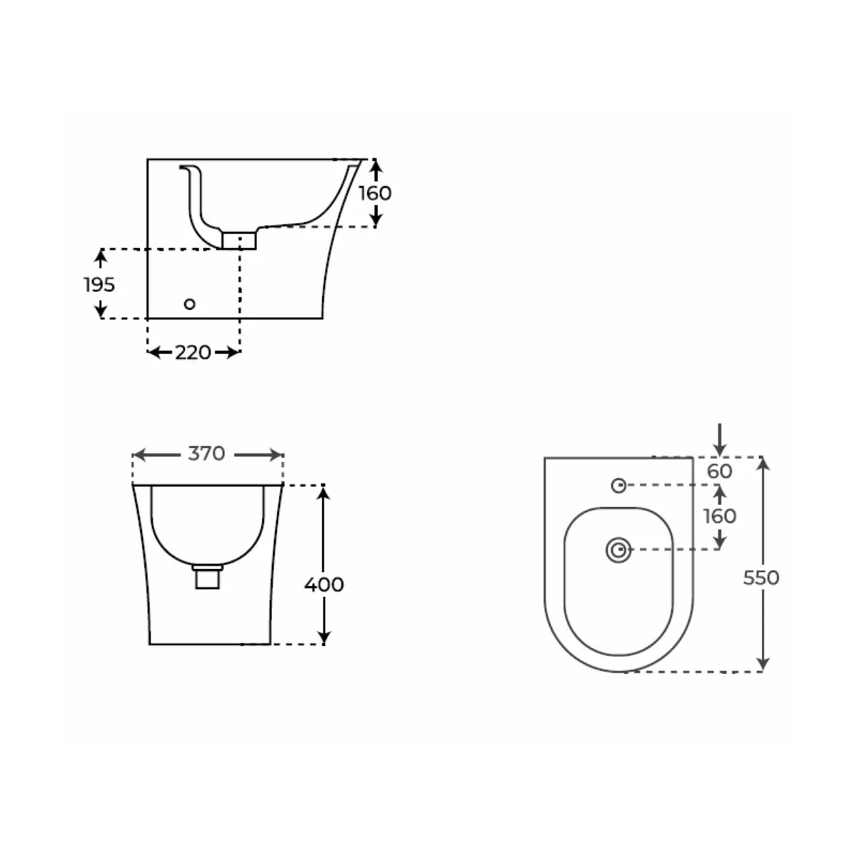 Bidet moderno Leto - Thebath