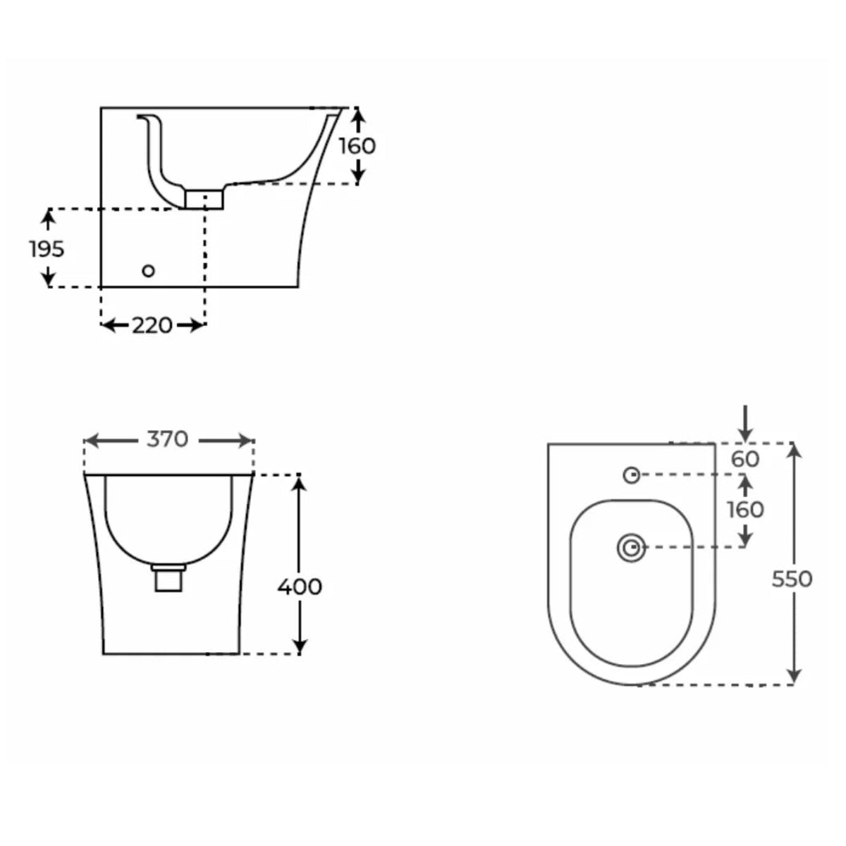 Bidet moderno Leto - Thebath