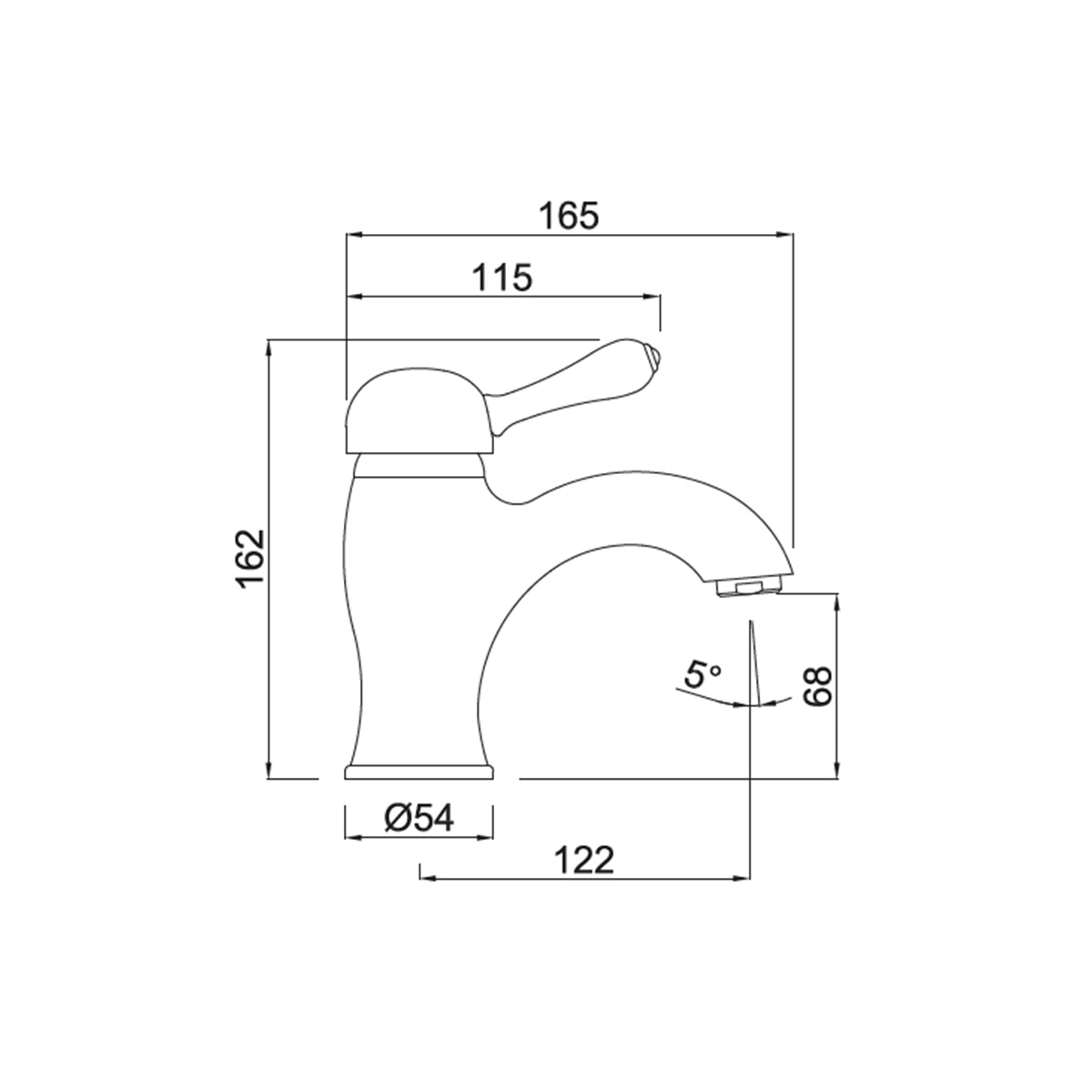 Torneira de lavatório vintage Carmen