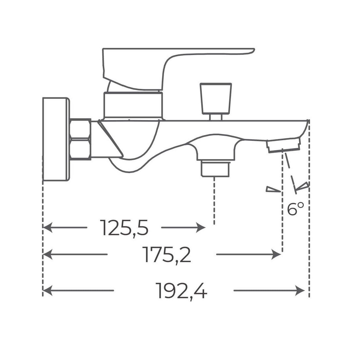 Torneira branca brilho Flat
