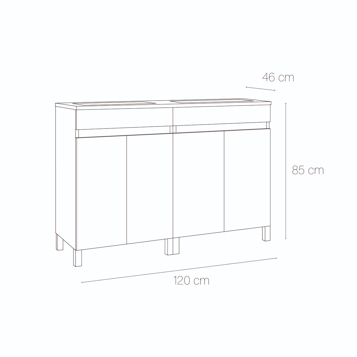 Conjunto de móveis de casa de banho e lavatório moderno Stephanie