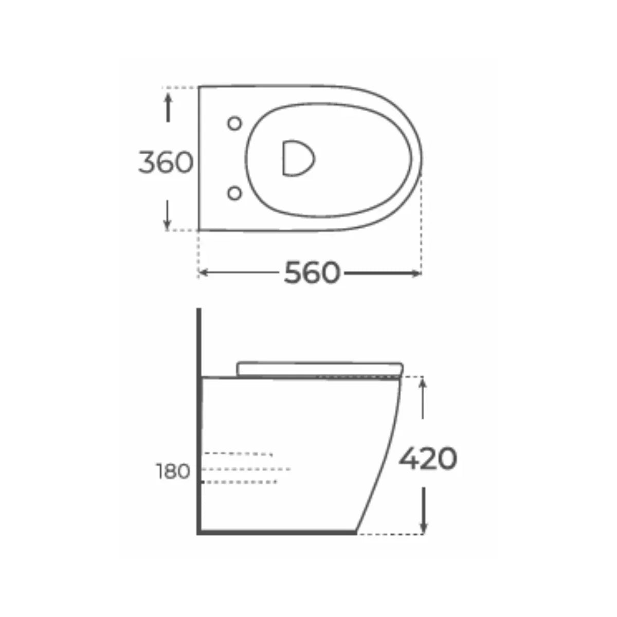 Inodoro compacto negro mate Elba - Thebath