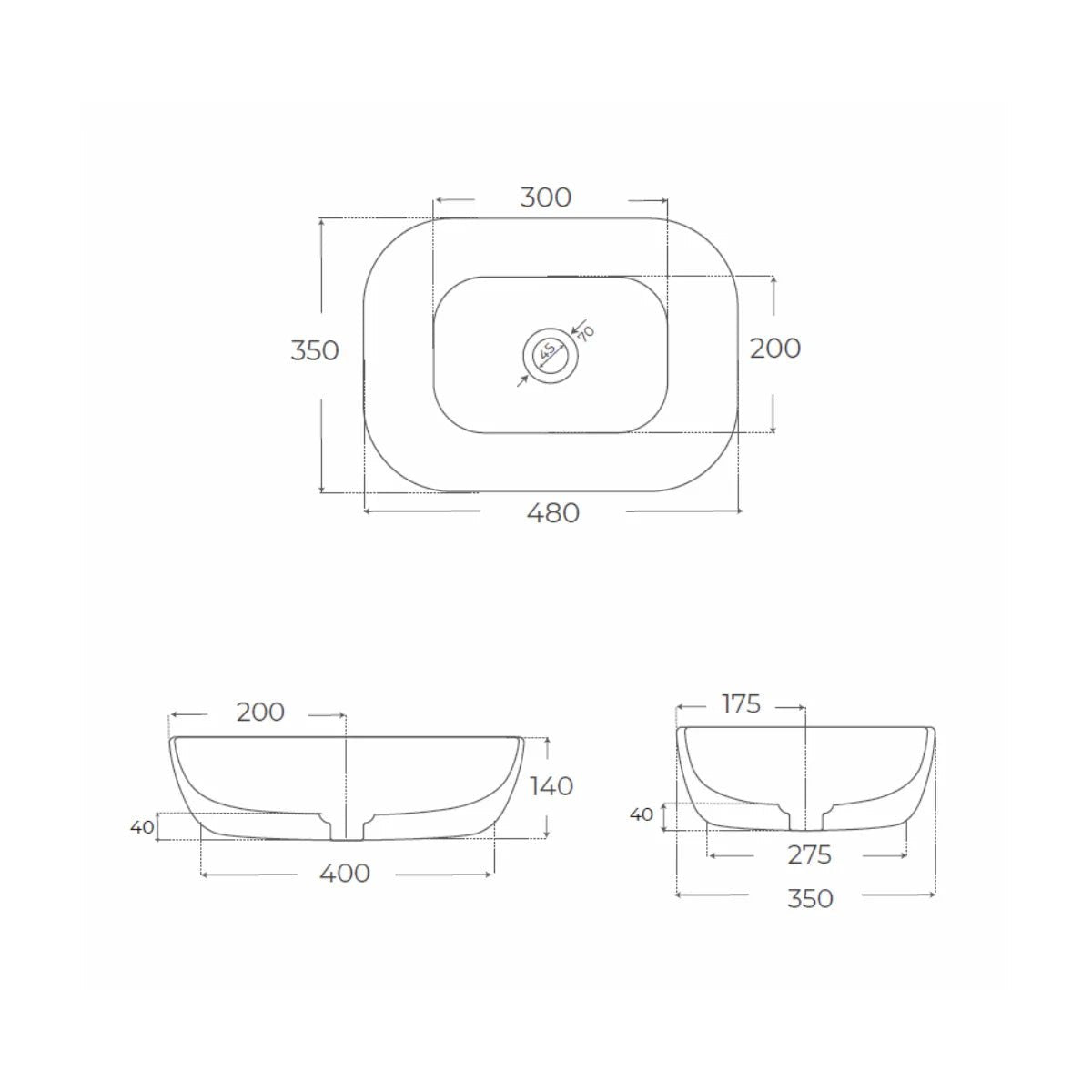 Lavatório oval Yaco