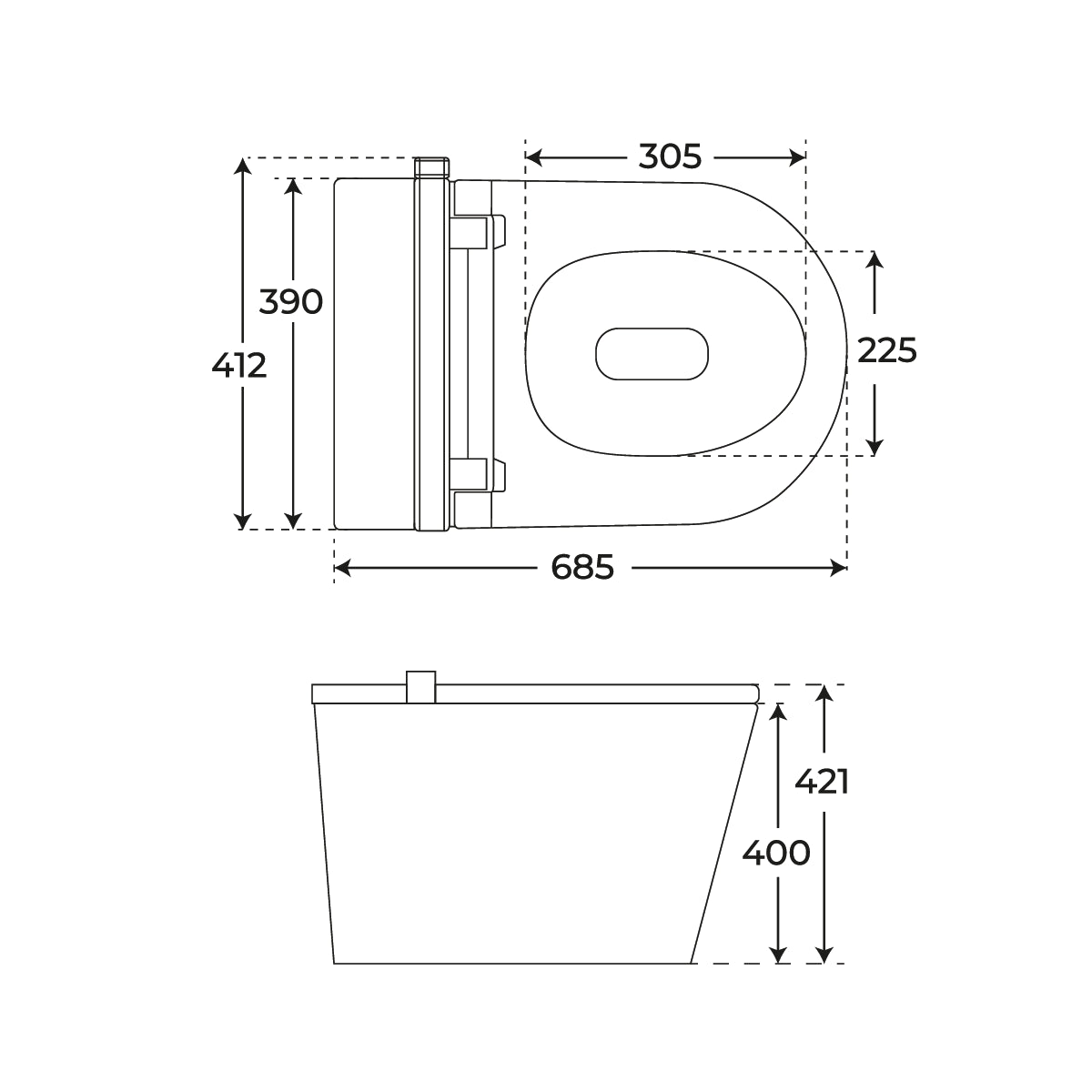 Inodoro inteligente compacto Lyra - Thebath
