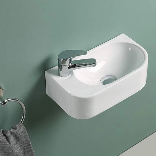 Lavabo pequeño suspendido Ovalado Izq