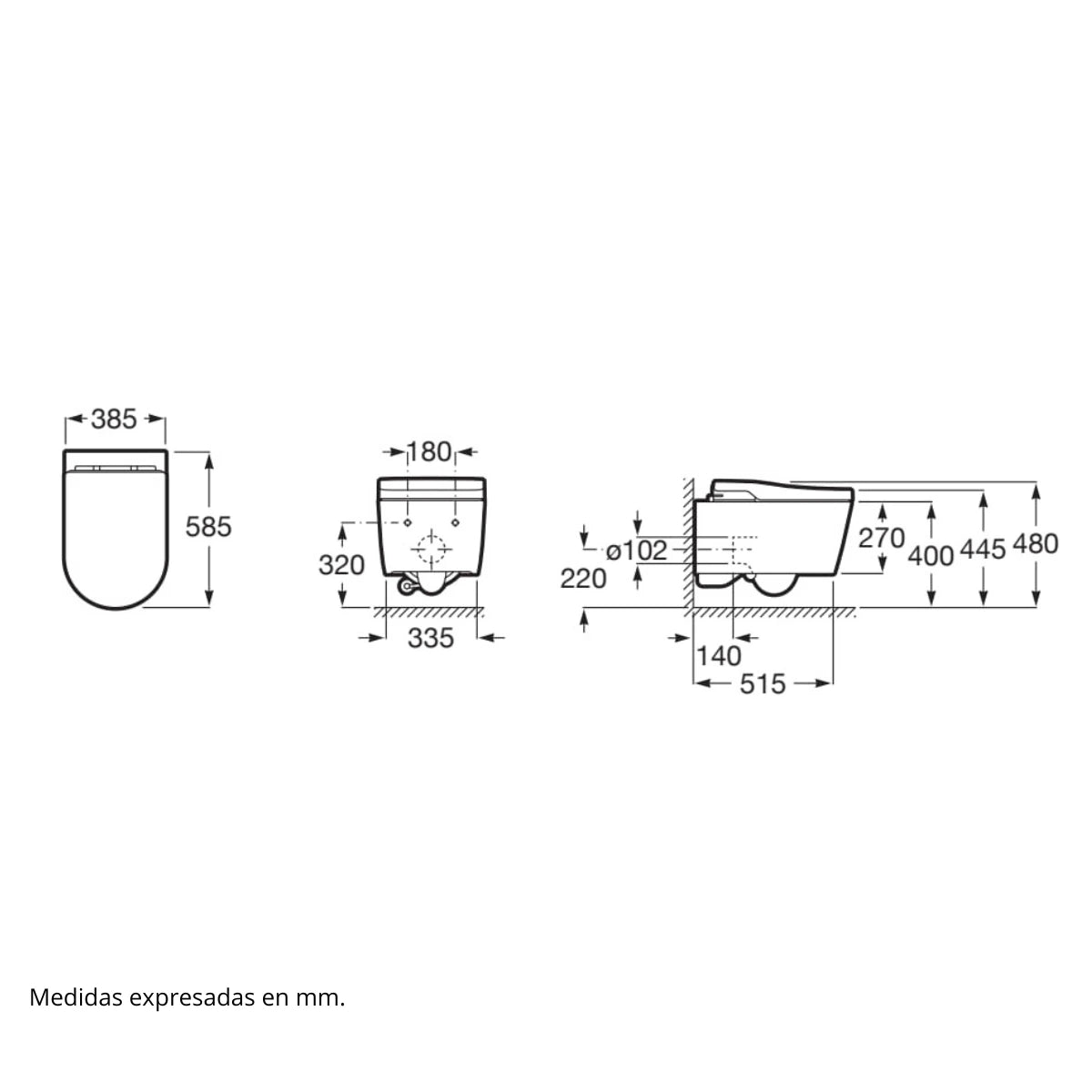 Inodoro inteligente con chorro de agua In - Tank - Thebath