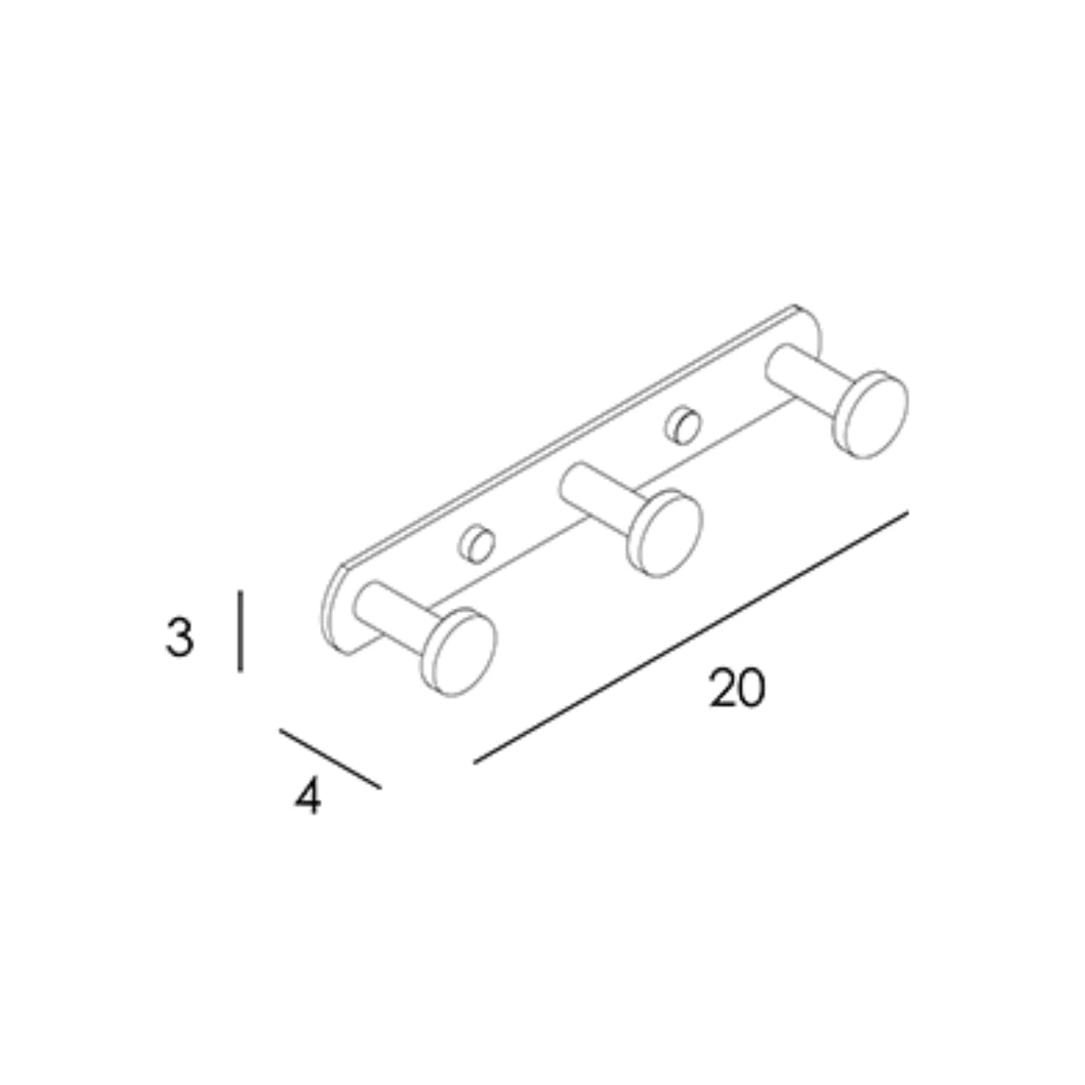 Perchero triple - Thebath
