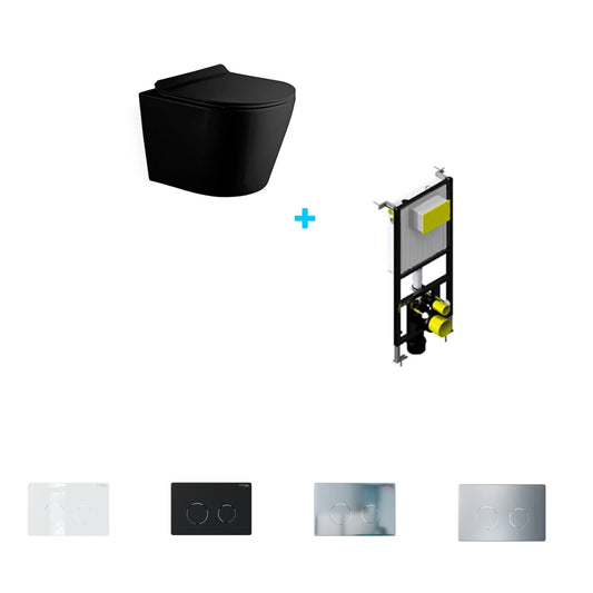 Pack cisterna empotrada suspendida + Inodoro Hada - Thebath