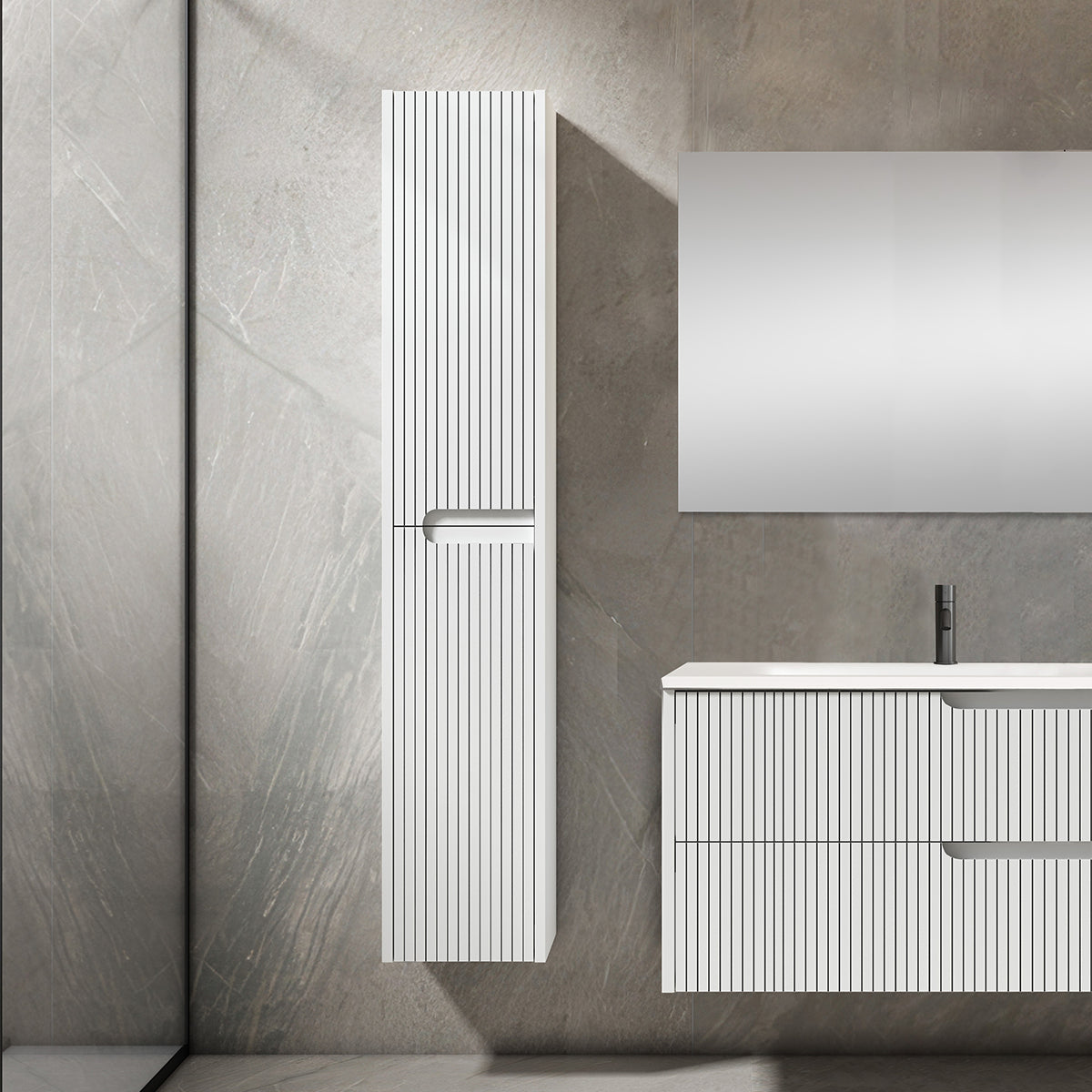 Móvel auxiliar suspenso de banheiro Ezio