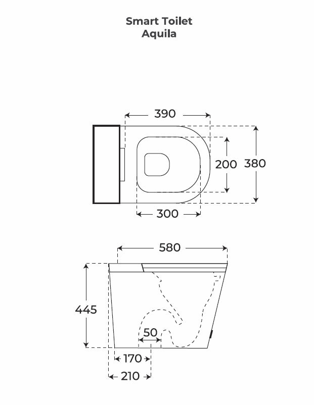 Inodoro compacto inteligente Aquila - Thebath