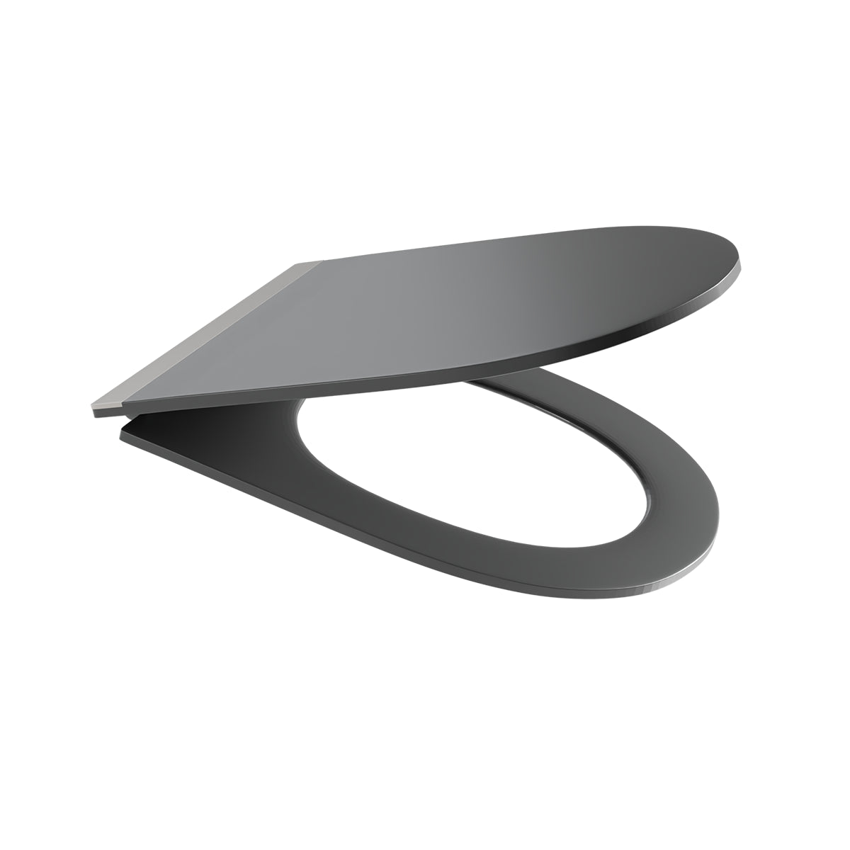 Tapa inodoro amortiguada extraplana negra Elba - Thebath