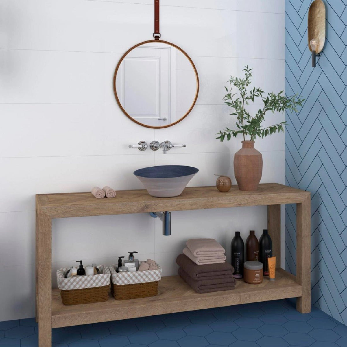 Azulejo de pasta blanca rectificado Just White 30x90