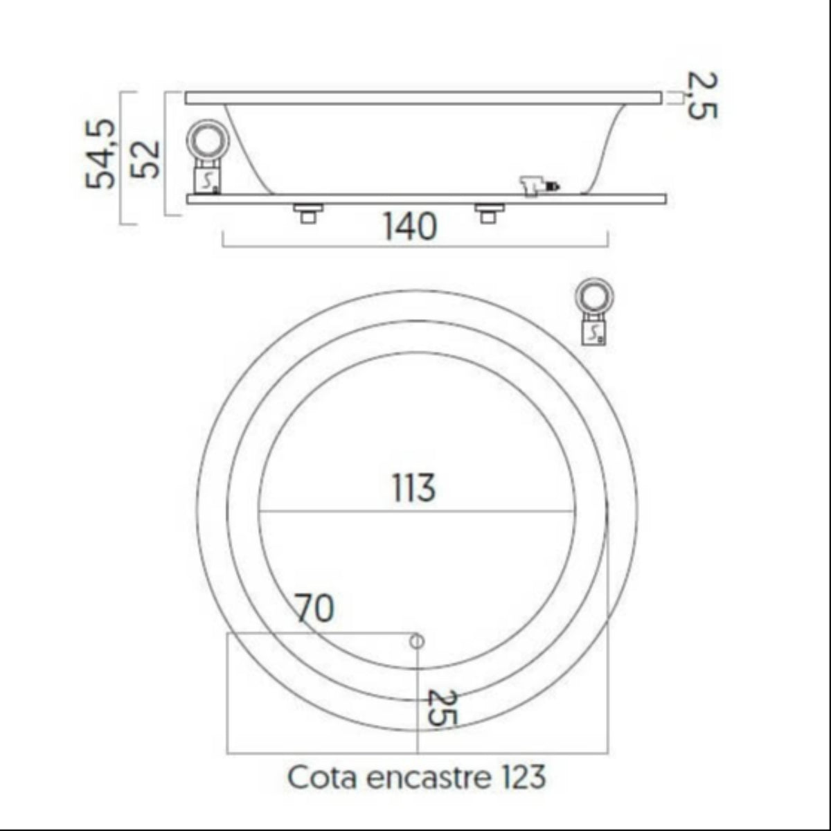 Bañera jacuzzi Sait