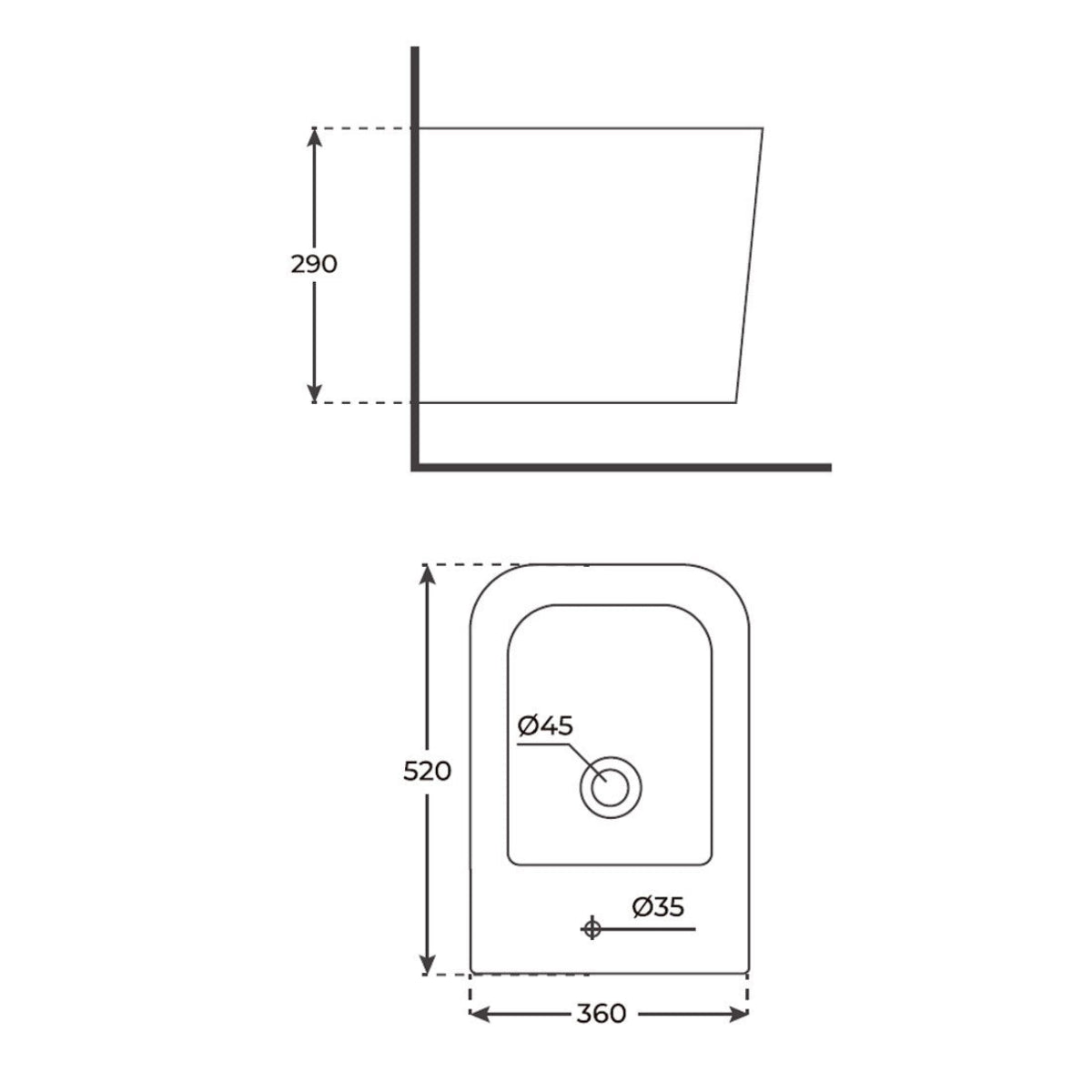 Bidé suspendido Florencia mate