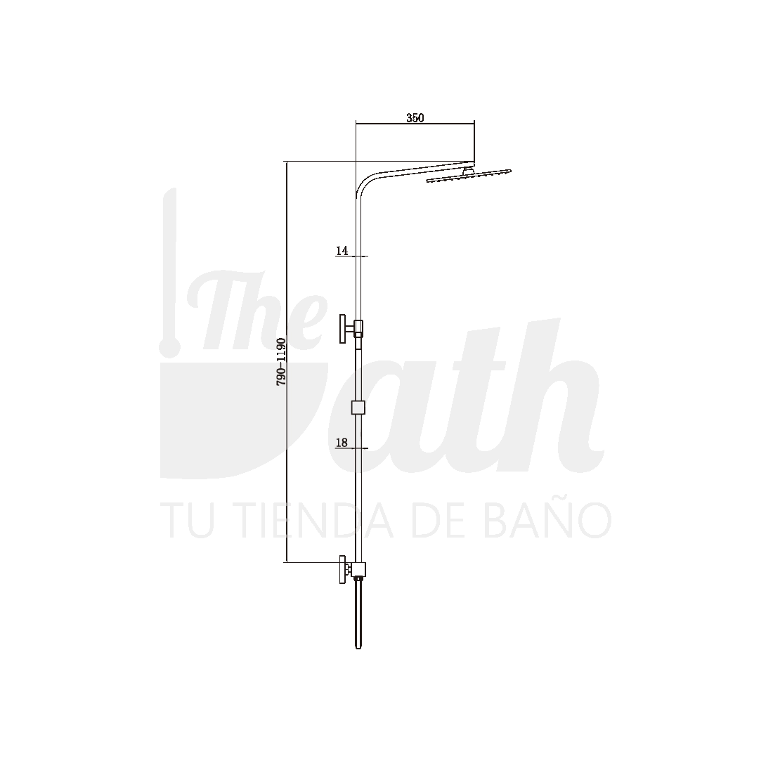 Columna de ducha termostática Arrecife