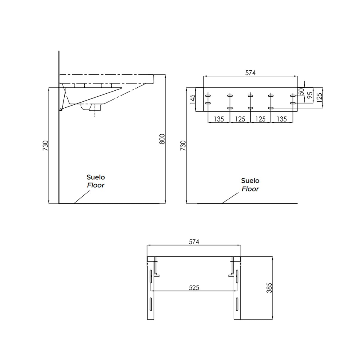 Conjunto Lavabo PMR - Thebath