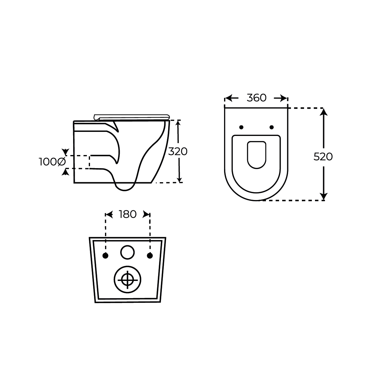 Inodoro suspendido Azores Mate - Thebath