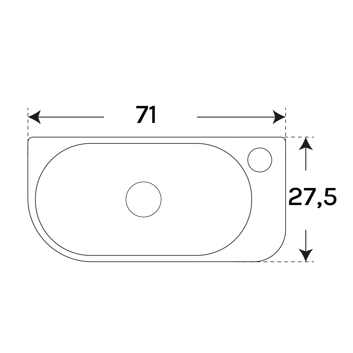 Lavabo pequeño suspendido Cloud - Thebath