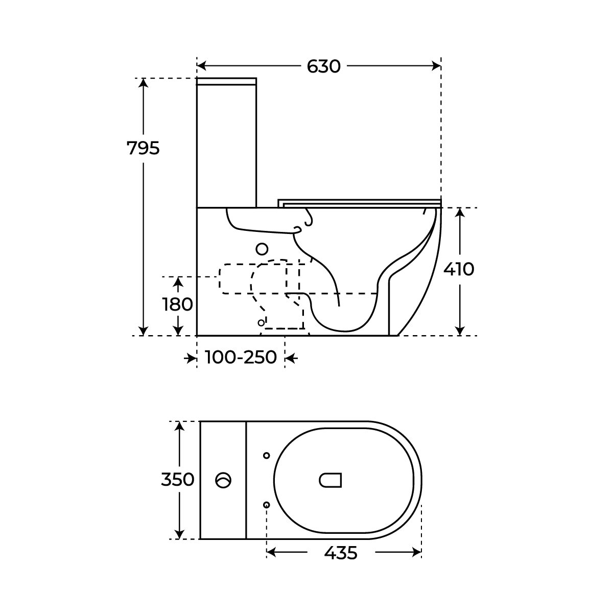 Inodoro tanque bajo Kobe - Thebath