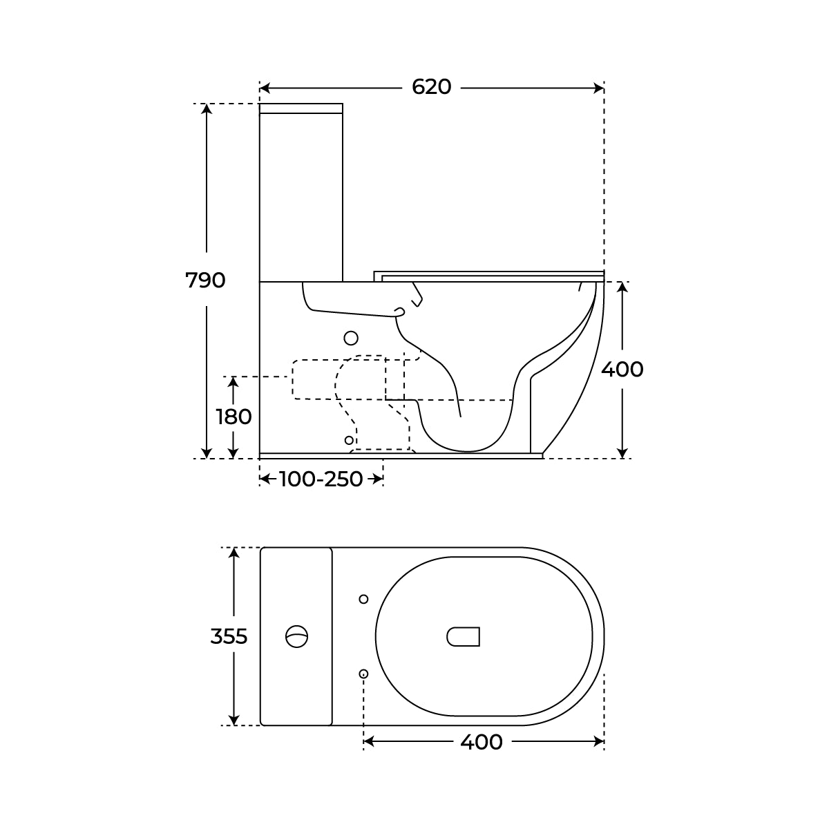 Inodoro tanque bajo Samoi - Thebath