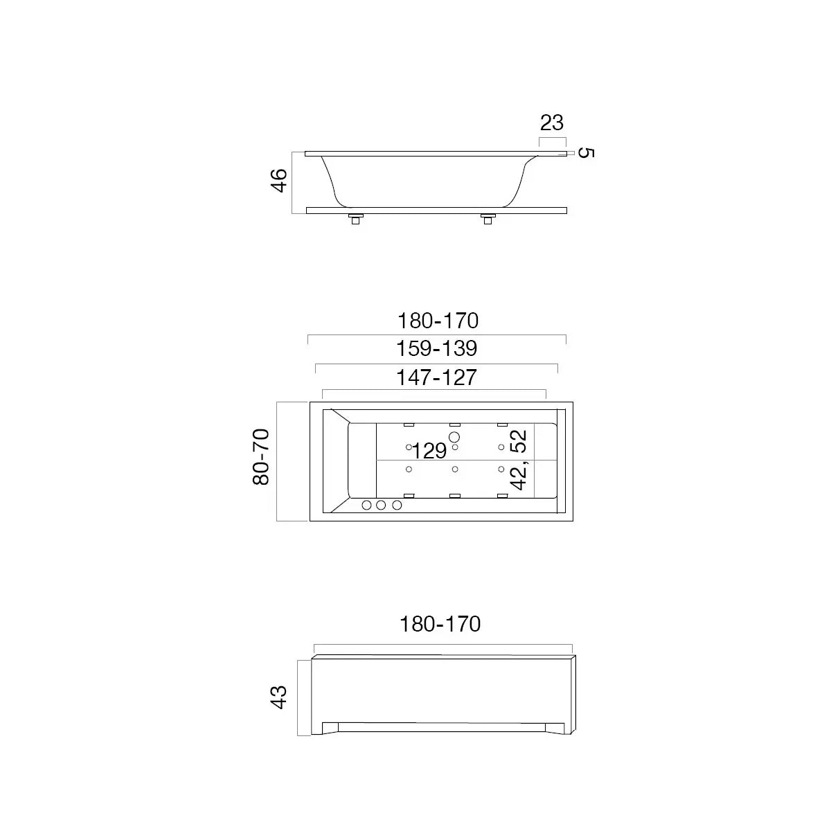 Bañera exenta Rectangle - Thebath