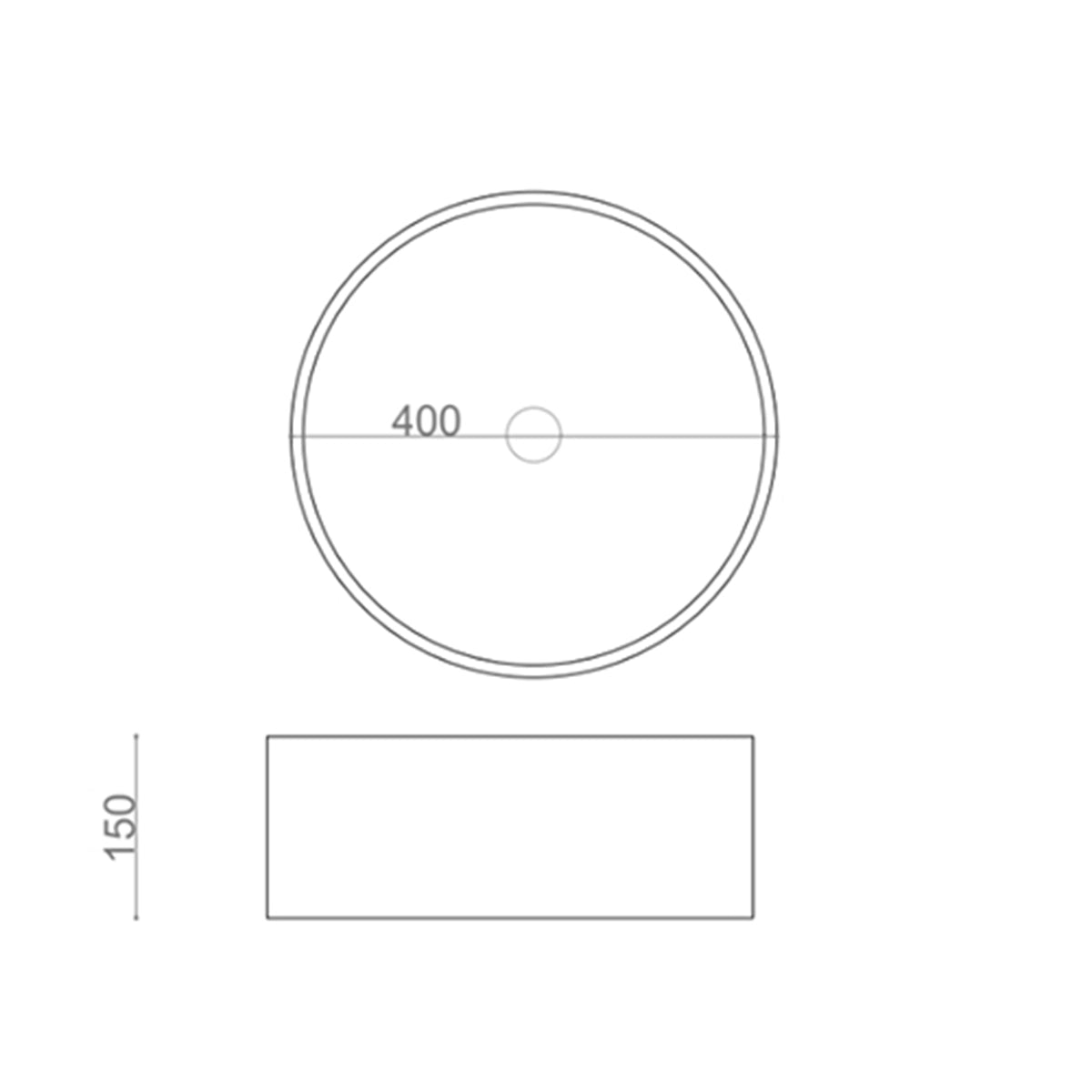 Lavabo cerámica sobre encimera Tebas - Thebath