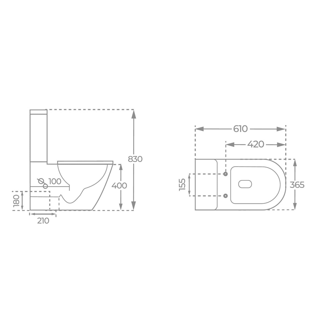 Inodoro tanque bajo Yara - Thebath