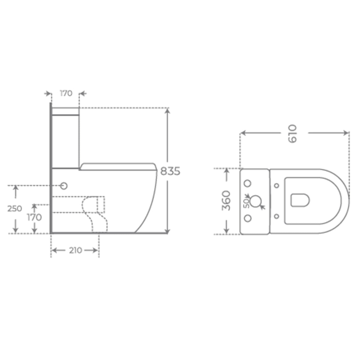 Inodoro blanco brillo Elba - Thebath