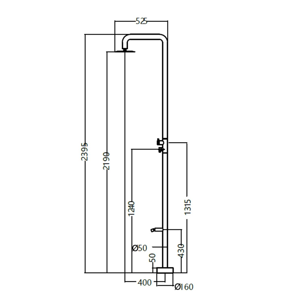 Ducha de piscina Michigan - Thebath
