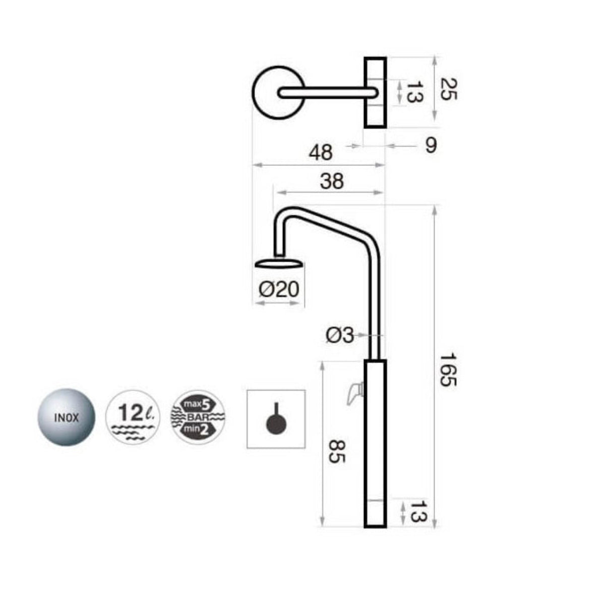 Ducha para piscina Bremen