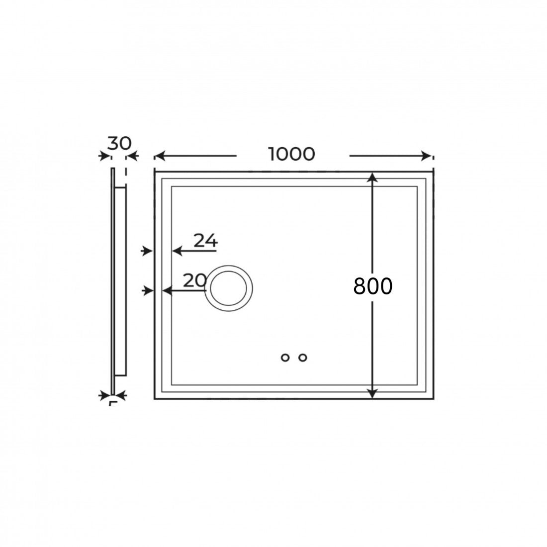 Espejo con aumento Marco