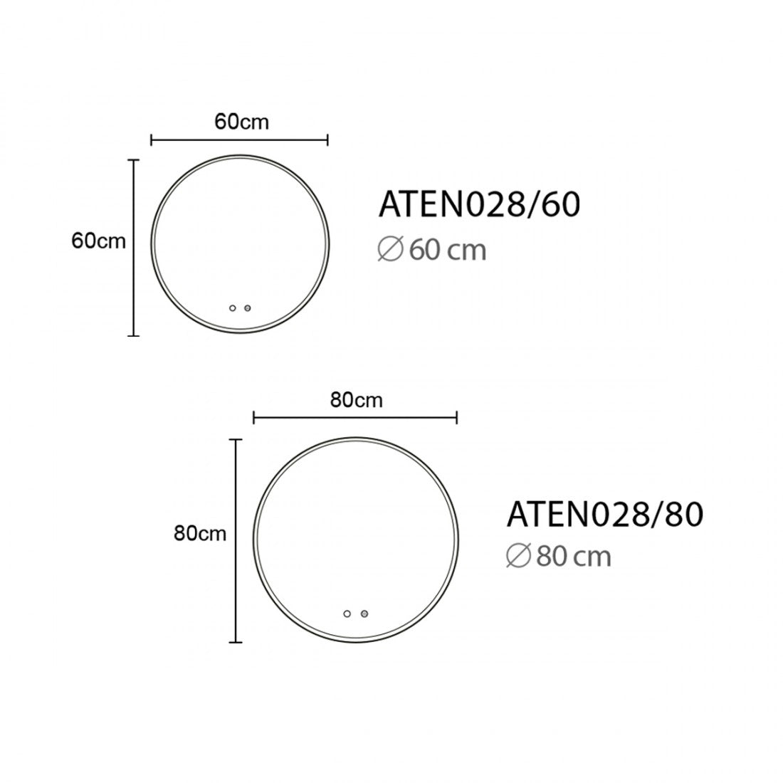 Espejo con luz led Atenas