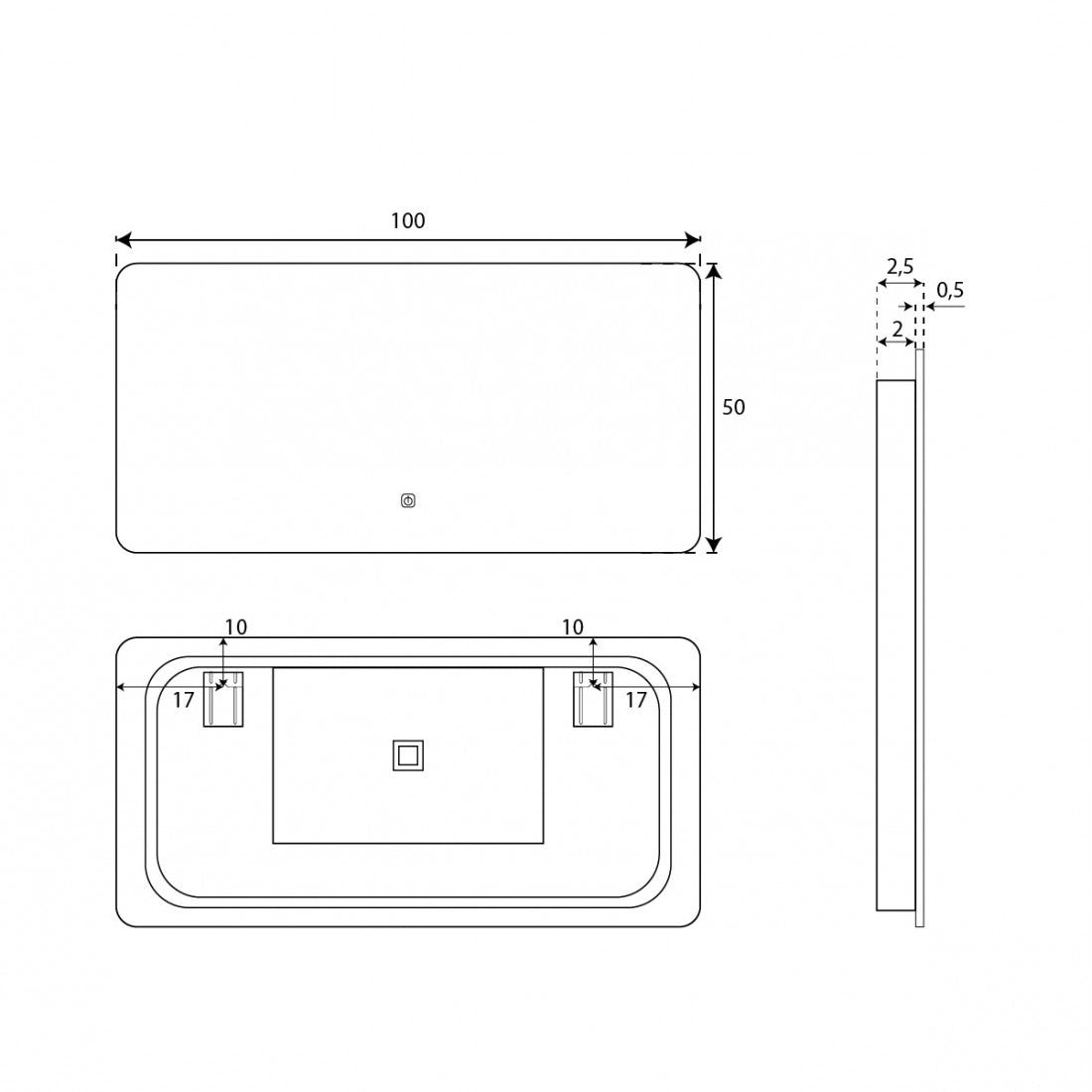 Espejo con luz led Atenea