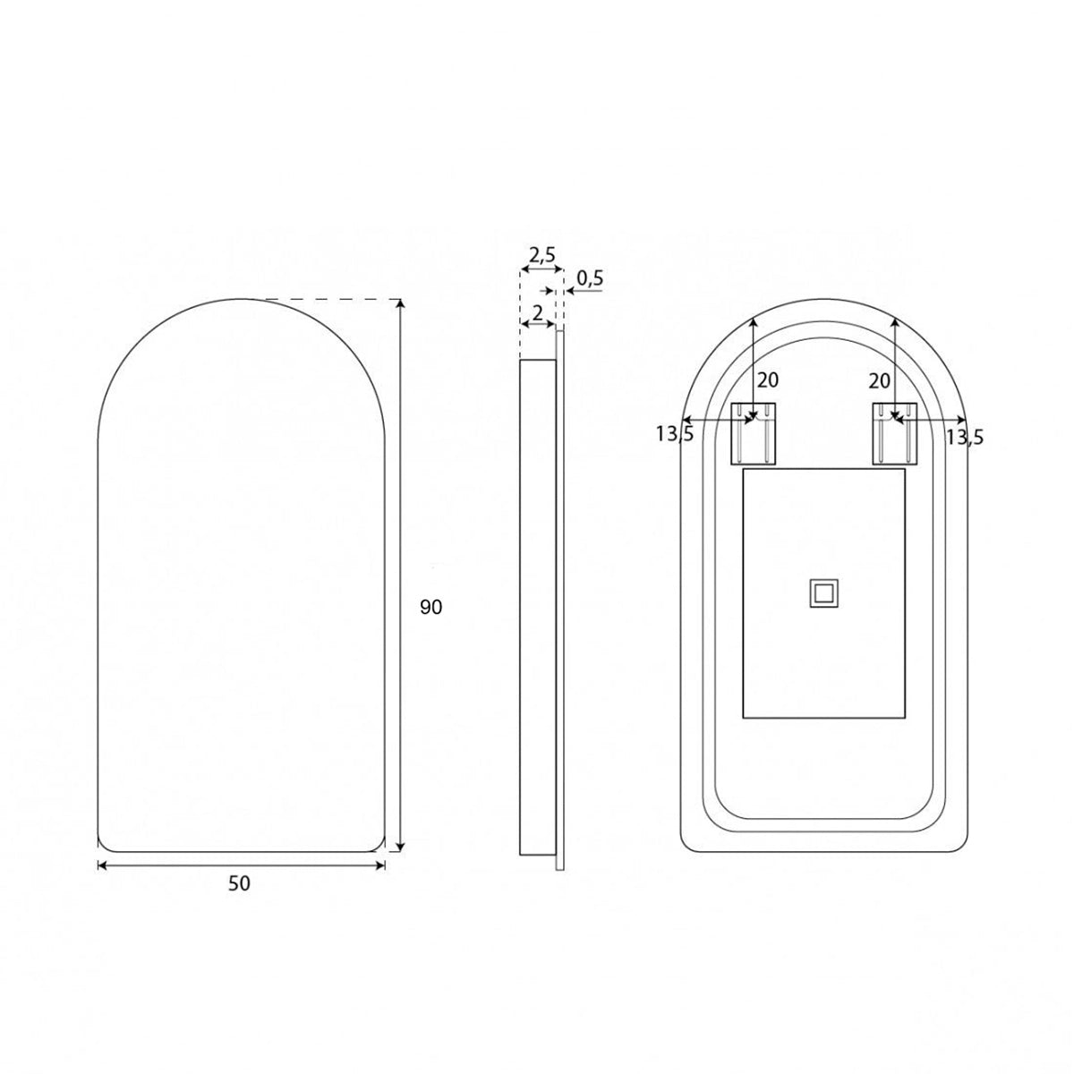 Espejo de baño con luz led Apolo - Thebath