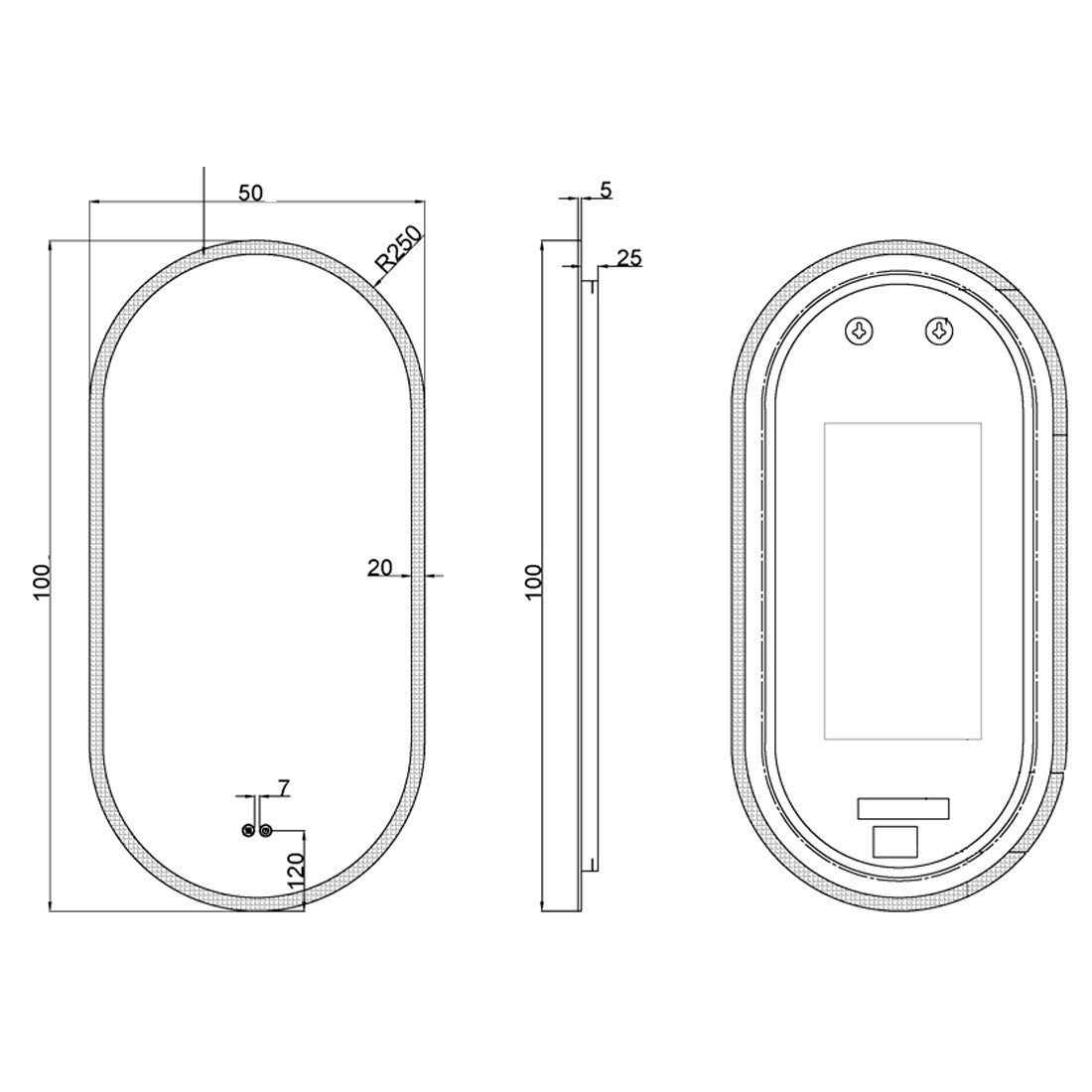 Espejo grande redondo Gio