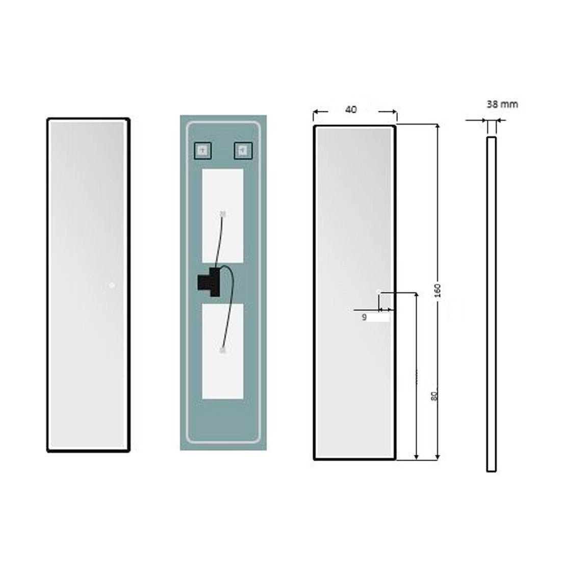 Espejo largo pared New York