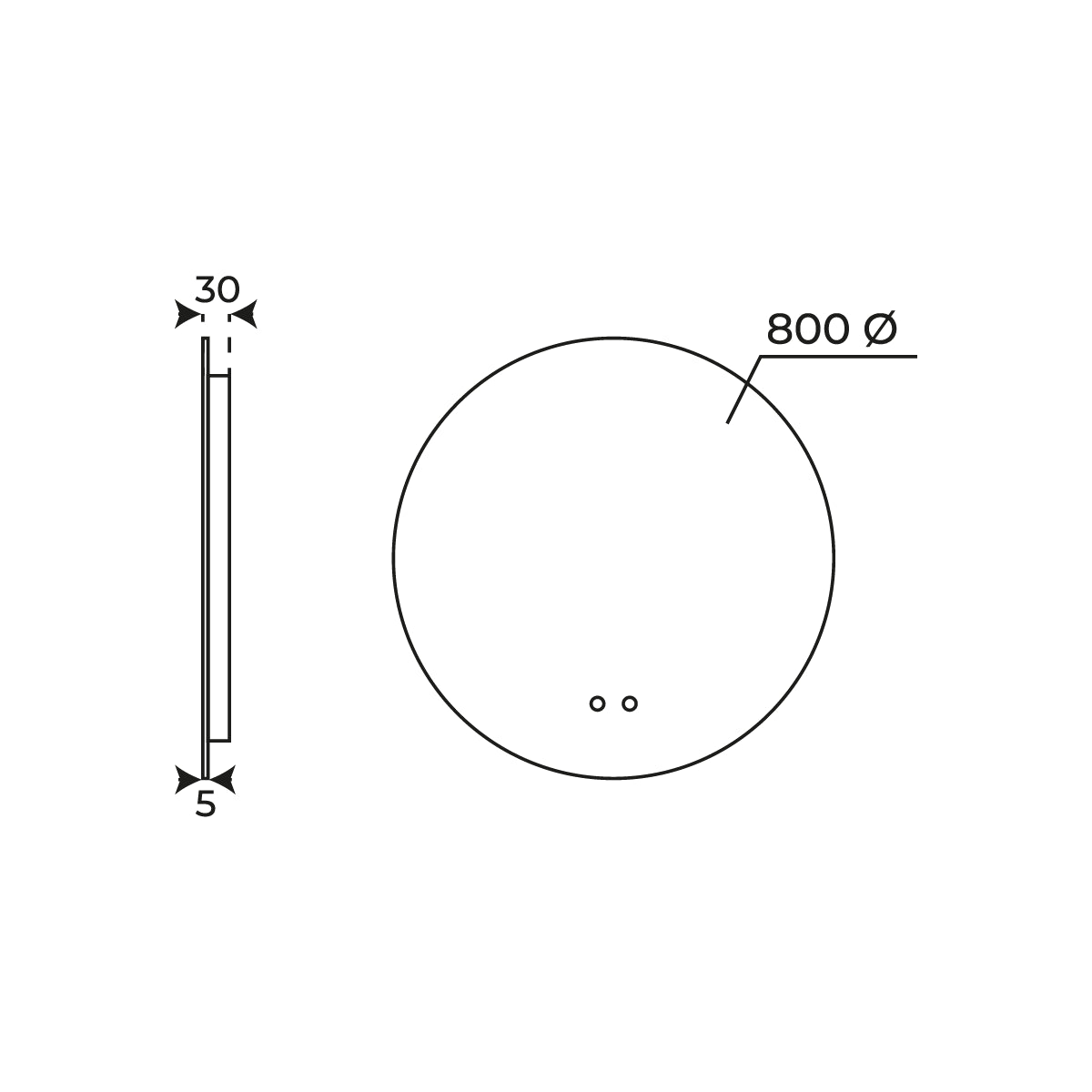 Espejo redondo retroiluminado Hermes - Thebath