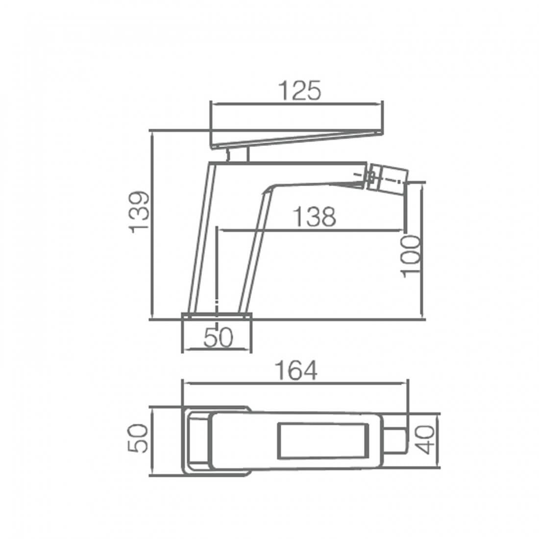 Grifo bidet negro mate Suecia