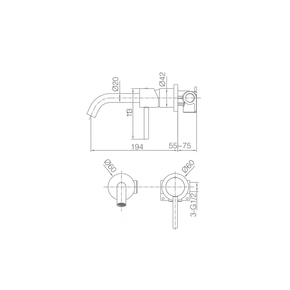 Grifo empotrado Monza - Thebath