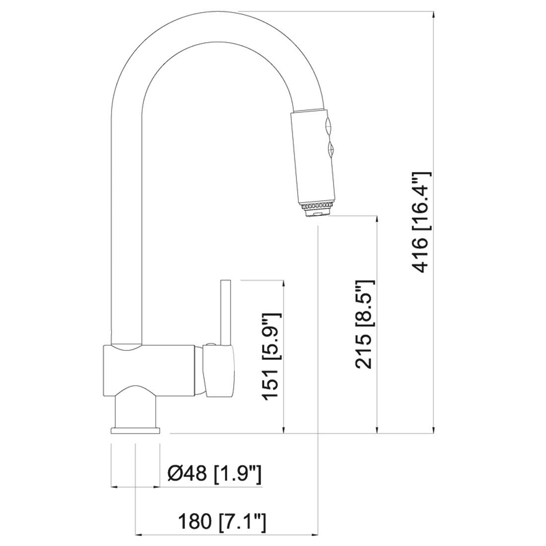 Grifo extraíble cromado