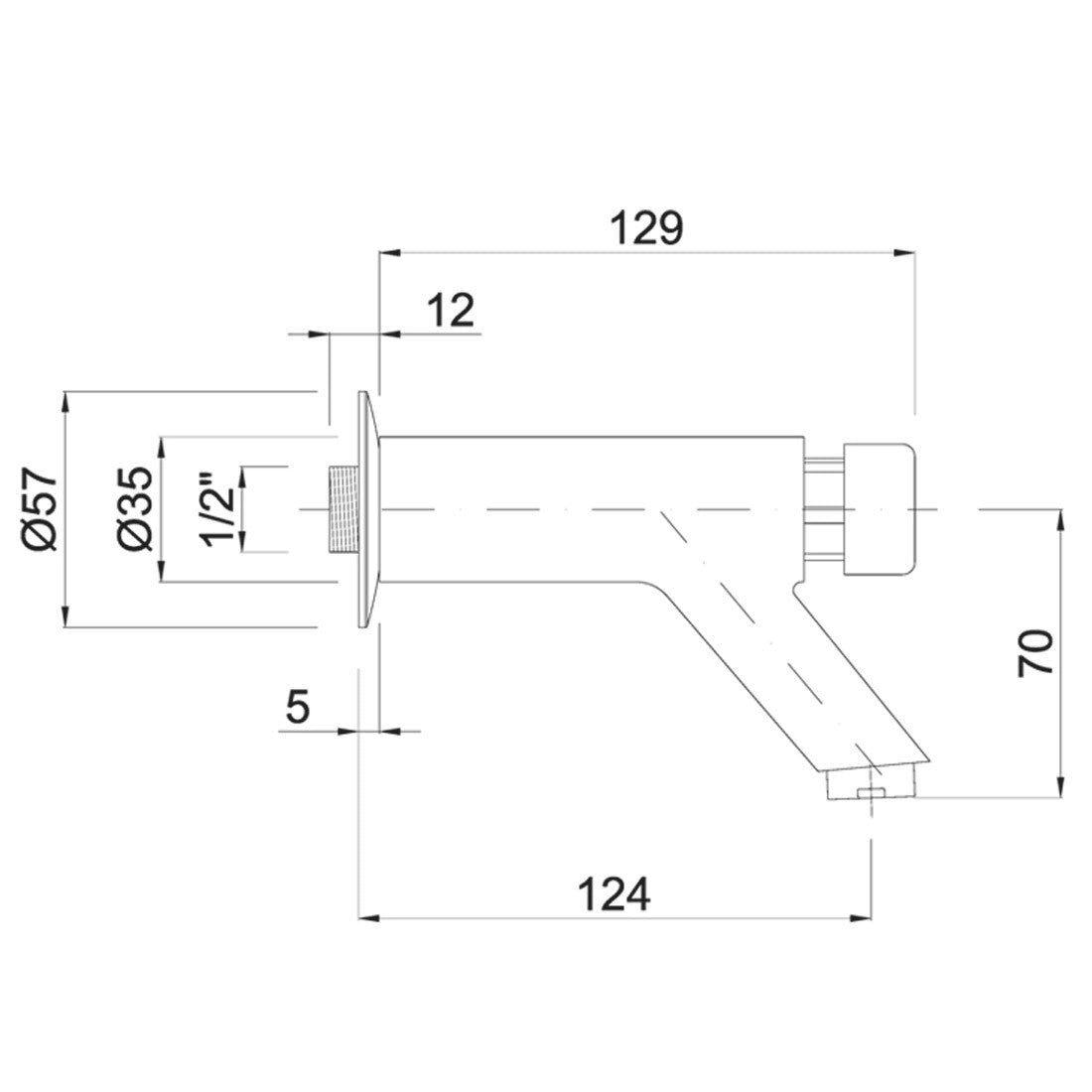 Grifo lavabo a pared