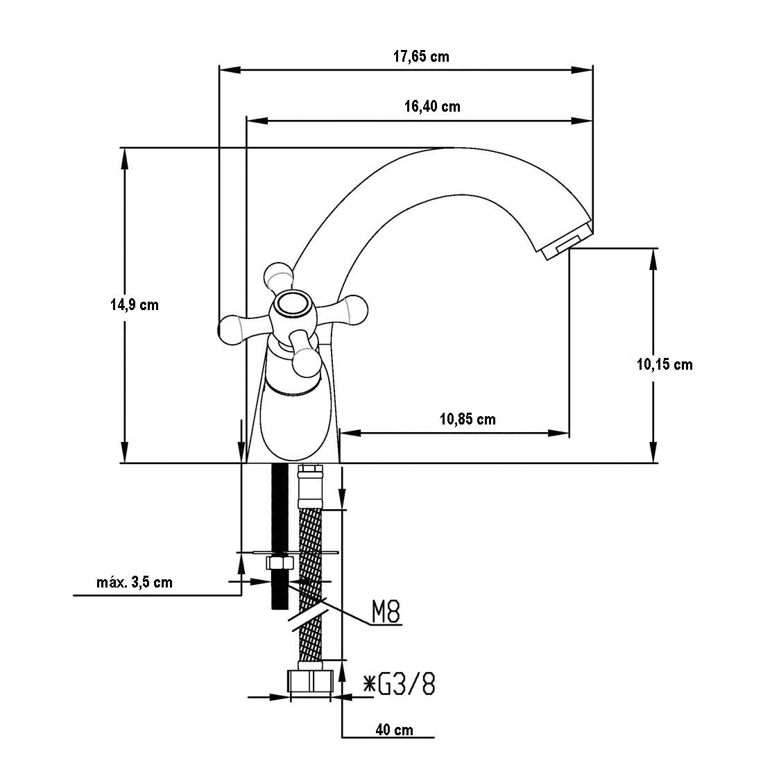 Grifo monobloc clásico