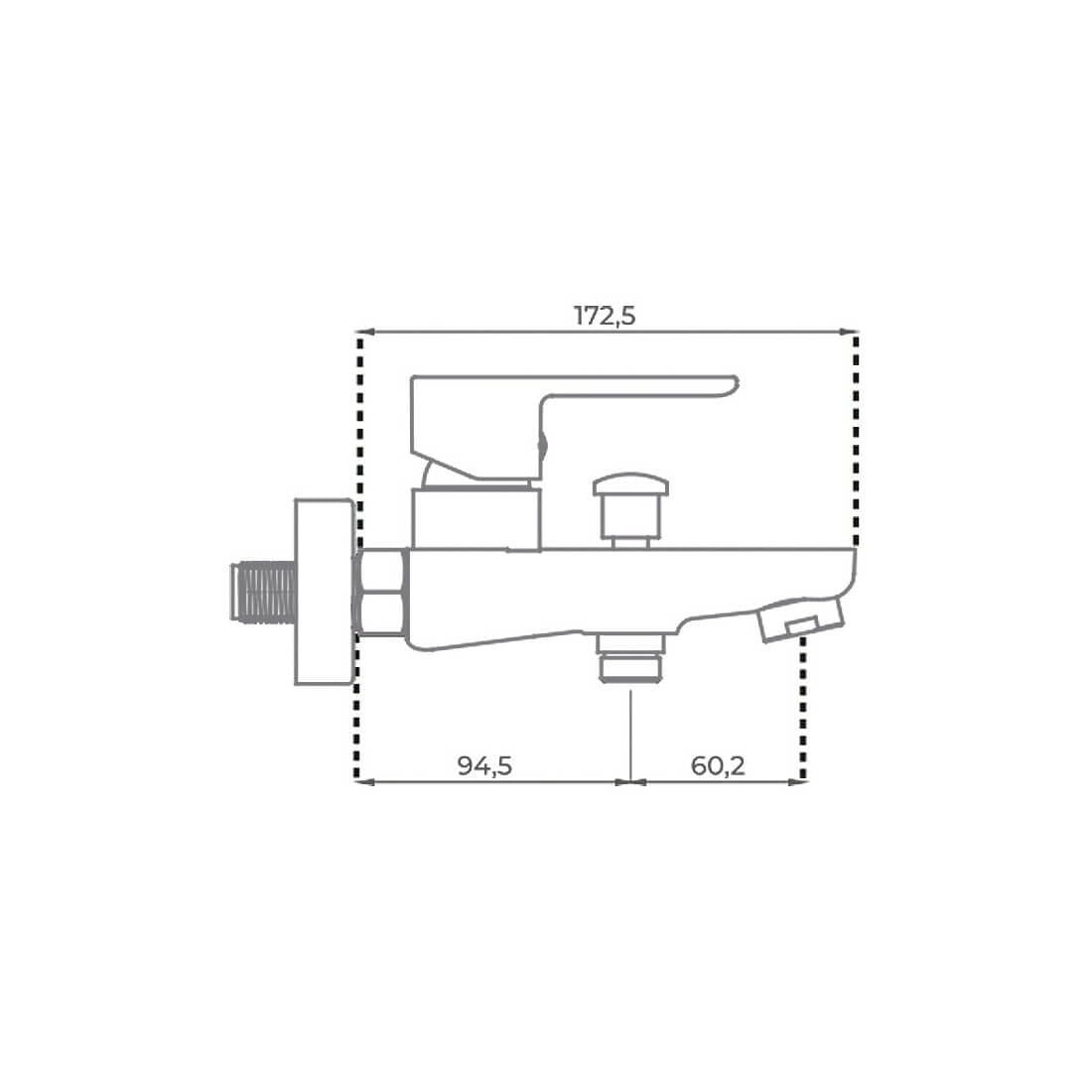 Grifo monomando bañera Berna