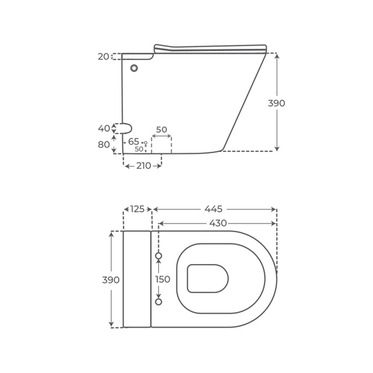 Sanita compacto sem cisterna Enzo