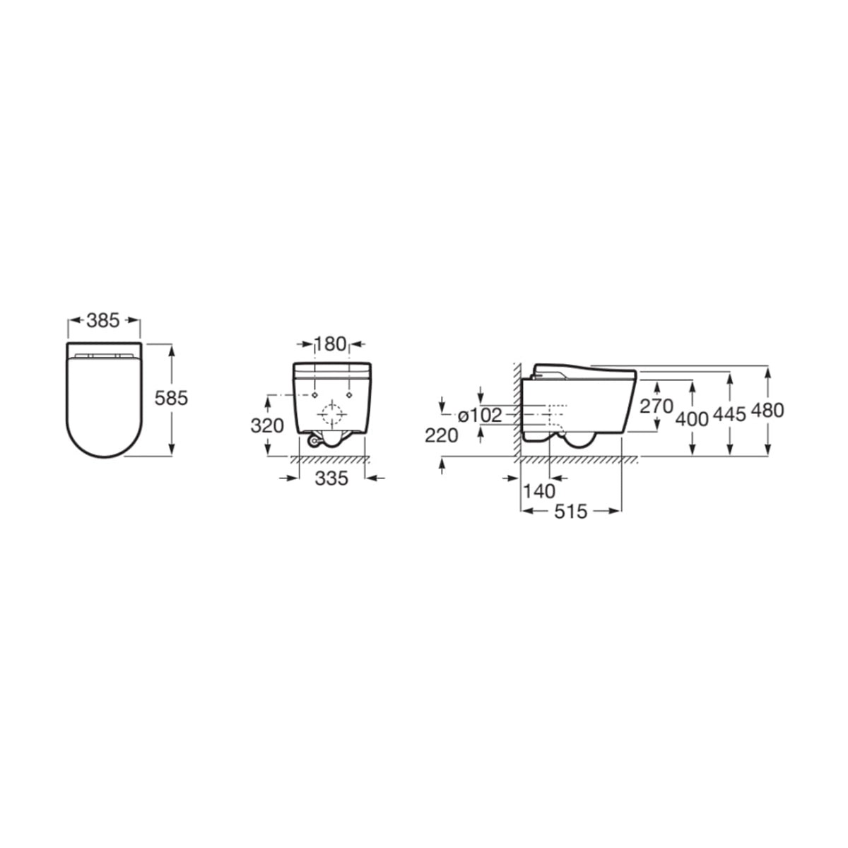Inodoro inteligente con chorro de agua In - Tank - Thebath