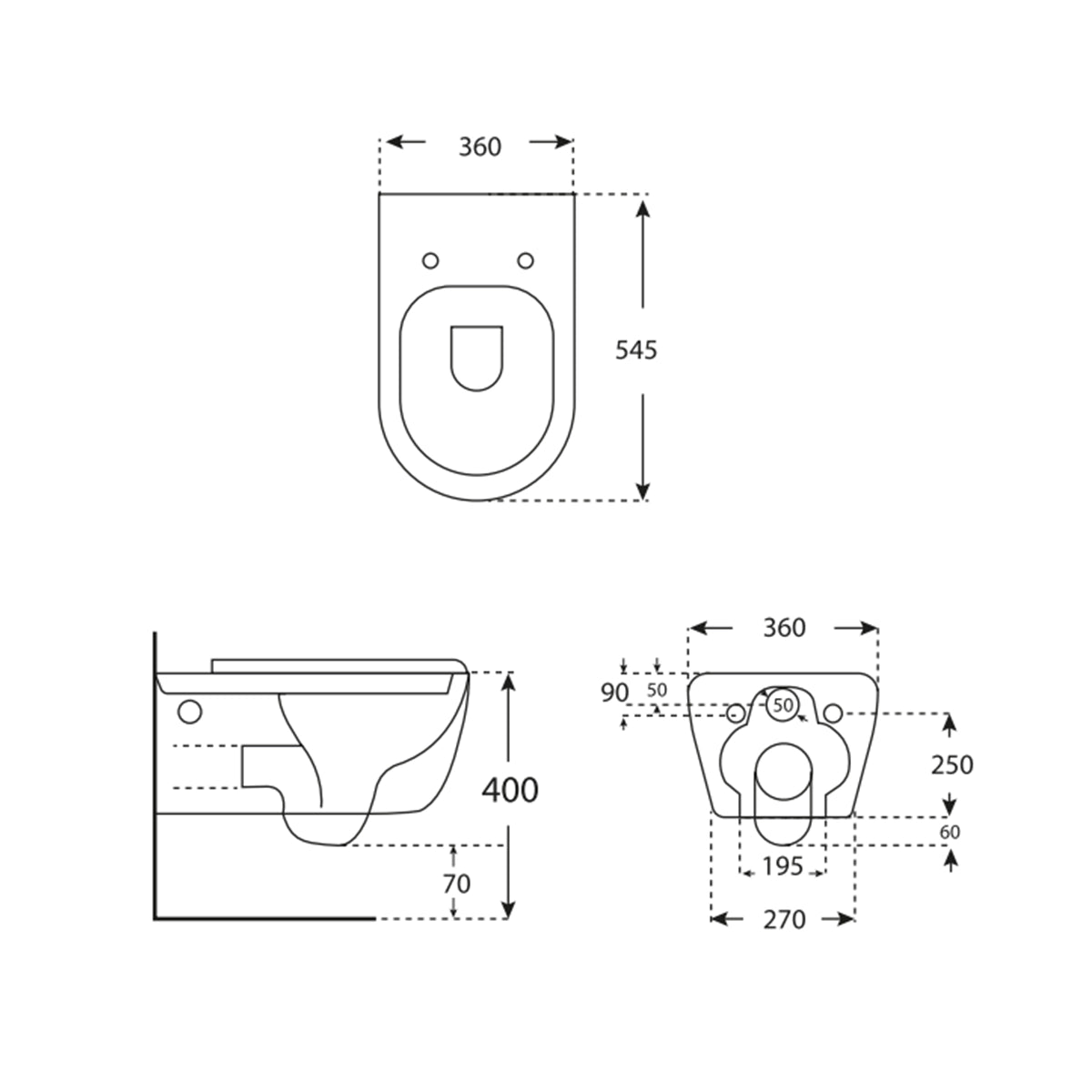 Inodoro negro brillo Wayne - Thebath